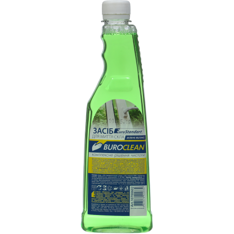 Засіб для миття скла Buroclean запасний 500мл зелене яблуко 10700602